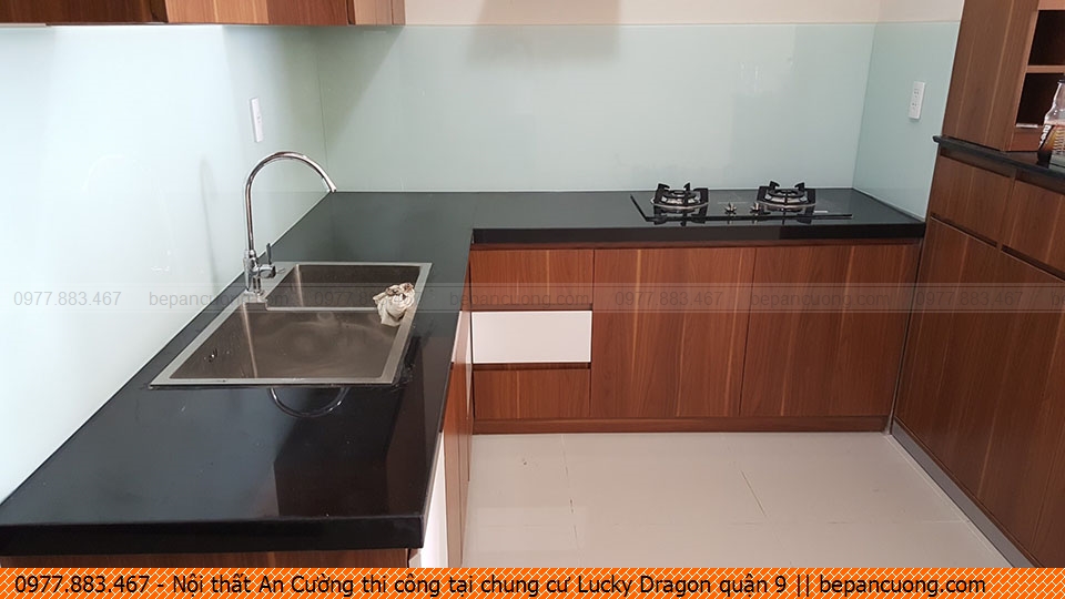 Nội thất An Cường thi công tủ bếp tại chung cư Lucky Dragon quận 9 